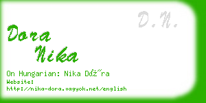 dora nika business card